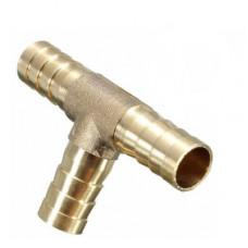 Трійник латунний штуцер 10 мм